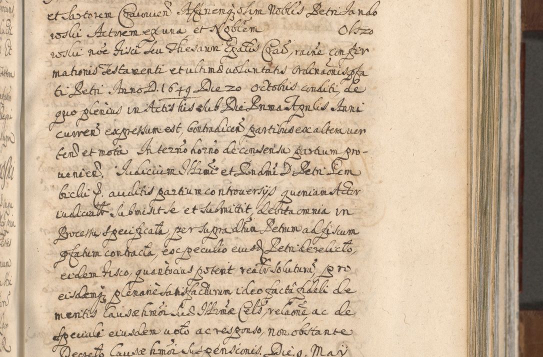 Zdjęcie nr 461 dla obiektu archiwalnego: Acta actorum, decretorum, sententiarum, erectionum, confirmationum, institutionum, resignationum, constitutionum, provisionum, quietationum, submissionum, protestationum, substitutionum R. D. Petri Gembicki, episcopi Cracoviensis, ducis Severiae in a. D. 1650 et 1651 acticatorum. Volumen V