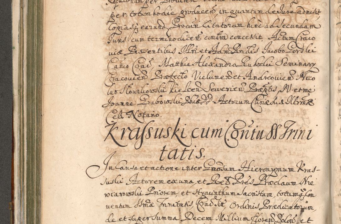 Zdjęcie nr 456 dla obiektu archiwalnego: Acta actorum, decretorum, sententiarum, erectionum, confirmationum, institutionum, resignationum, constitutionum, provisionum, quietationum, submissionum, protestationum, substitutionum R. D. Petri Gembicki, episcopi Cracoviensis, ducis Severiae in a. D. 1650 et 1651 acticatorum. Volumen V