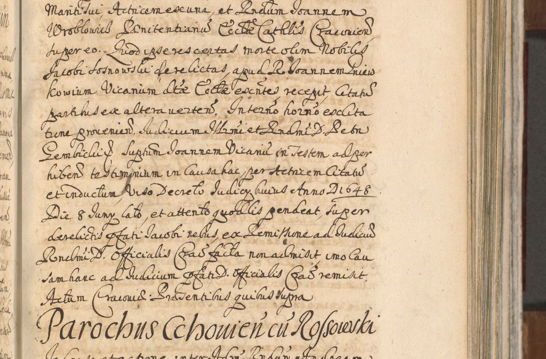 Zdjęcie nr 437 dla obiektu archiwalnego: Acta actorum, decretorum, sententiarum, erectionum, confirmationum, institutionum, resignationum, constitutionum, provisionum, quietationum, submissionum, protestationum, substitutionum R. D. Petri Gembicki, episcopi Cracoviensis, ducis Severiae in a. D. 1650 et 1651 acticatorum. Volumen V