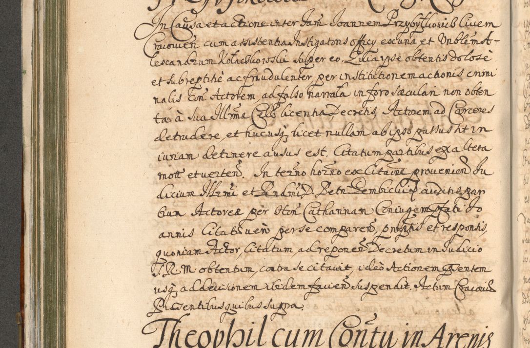 Zdjęcie nr 432 dla obiektu archiwalnego: Acta actorum, decretorum, sententiarum, erectionum, confirmationum, institutionum, resignationum, constitutionum, provisionum, quietationum, submissionum, protestationum, substitutionum R. D. Petri Gembicki, episcopi Cracoviensis, ducis Severiae in a. D. 1650 et 1651 acticatorum. Volumen V