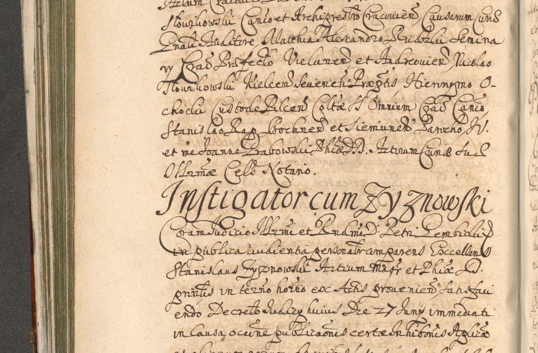 Zdjęcie nr 424 dla obiektu archiwalnego: Acta actorum, decretorum, sententiarum, erectionum, confirmationum, institutionum, resignationum, constitutionum, provisionum, quietationum, submissionum, protestationum, substitutionum R. D. Petri Gembicki, episcopi Cracoviensis, ducis Severiae in a. D. 1650 et 1651 acticatorum. Volumen V