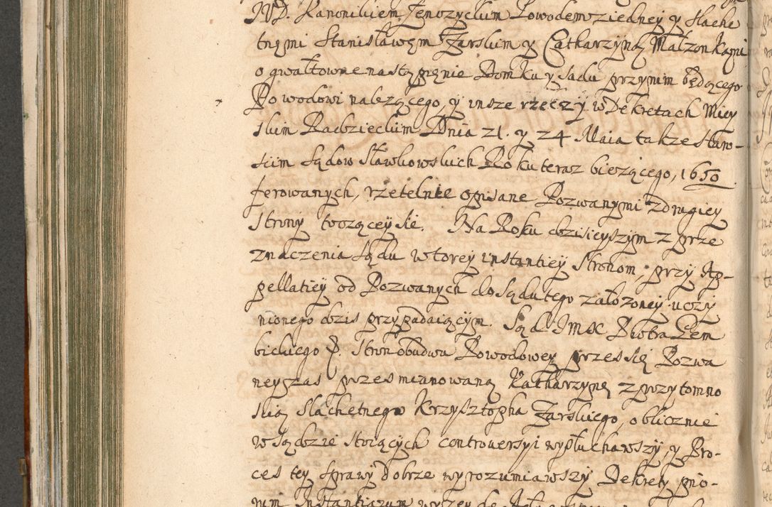 Zdjęcie nr 420 dla obiektu archiwalnego: Acta actorum, decretorum, sententiarum, erectionum, confirmationum, institutionum, resignationum, constitutionum, provisionum, quietationum, submissionum, protestationum, substitutionum R. D. Petri Gembicki, episcopi Cracoviensis, ducis Severiae in a. D. 1650 et 1651 acticatorum. Volumen V