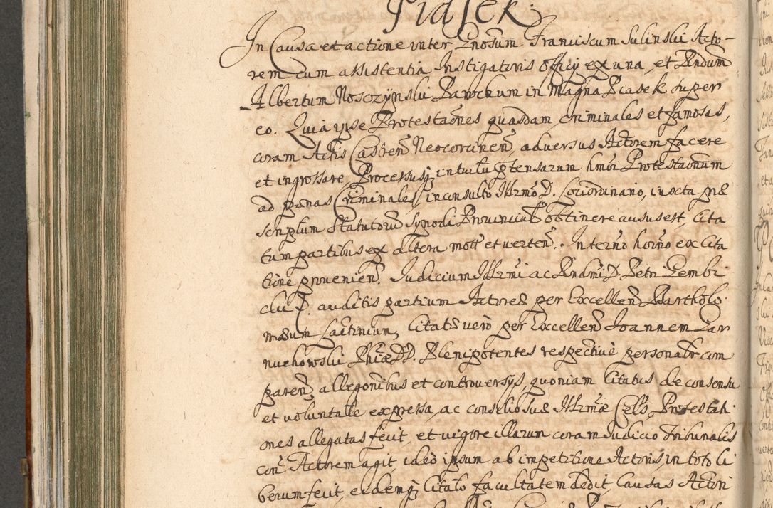 Zdjęcie nr 410 dla obiektu archiwalnego: Acta actorum, decretorum, sententiarum, erectionum, confirmationum, institutionum, resignationum, constitutionum, provisionum, quietationum, submissionum, protestationum, substitutionum R. D. Petri Gembicki, episcopi Cracoviensis, ducis Severiae in a. D. 1650 et 1651 acticatorum. Volumen V