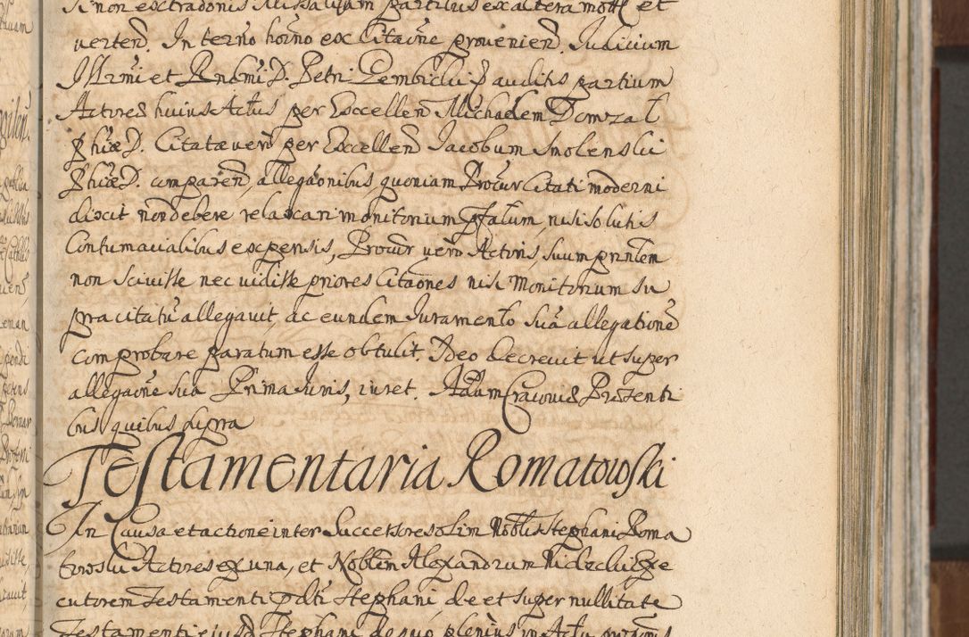Zdjęcie nr 409 dla obiektu archiwalnego: Acta actorum, decretorum, sententiarum, erectionum, confirmationum, institutionum, resignationum, constitutionum, provisionum, quietationum, submissionum, protestationum, substitutionum R. D. Petri Gembicki, episcopi Cracoviensis, ducis Severiae in a. D. 1650 et 1651 acticatorum. Volumen V