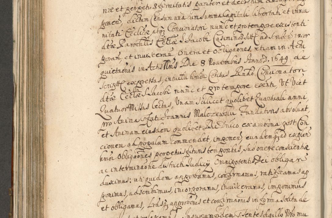 Zdjęcie nr 798 dla obiektu archiwalnego: Acta actorum, decretorum, sententiarum, erectionum, confirmationum, institutionum, resignationum, constitutionum, provisionum, quietationum, submissionum, protestationum, substitutionum R. D. Petri Gembicki, episcopi Cracoviensis, ducis Severiae in a. D. 1650 et 1651 acticatorum. Volumen V