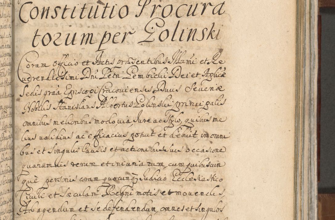 Zdjęcie nr 777 dla obiektu archiwalnego: Acta actorum, decretorum, sententiarum, erectionum, confirmationum, institutionum, resignationum, constitutionum, provisionum, quietationum, submissionum, protestationum, substitutionum R. D. Petri Gembicki, episcopi Cracoviensis, ducis Severiae in a. D. 1650 et 1651 acticatorum. Volumen V