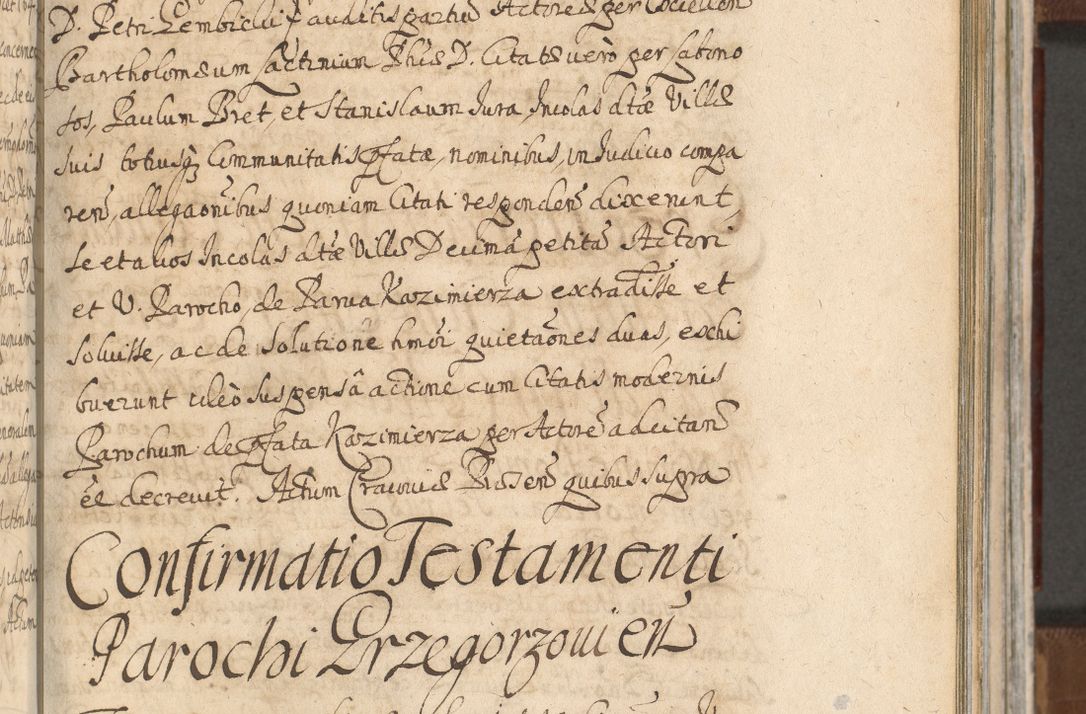Zdjęcie nr 765 dla obiektu archiwalnego: Acta actorum, decretorum, sententiarum, erectionum, confirmationum, institutionum, resignationum, constitutionum, provisionum, quietationum, submissionum, protestationum, substitutionum R. D. Petri Gembicki, episcopi Cracoviensis, ducis Severiae in a. D. 1650 et 1651 acticatorum. Volumen V