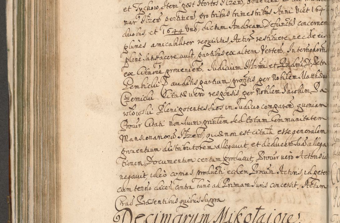 Zdjęcie nr 764 dla obiektu archiwalnego: Acta actorum, decretorum, sententiarum, erectionum, confirmationum, institutionum, resignationum, constitutionum, provisionum, quietationum, submissionum, protestationum, substitutionum R. D. Petri Gembicki, episcopi Cracoviensis, ducis Severiae in a. D. 1650 et 1651 acticatorum. Volumen V