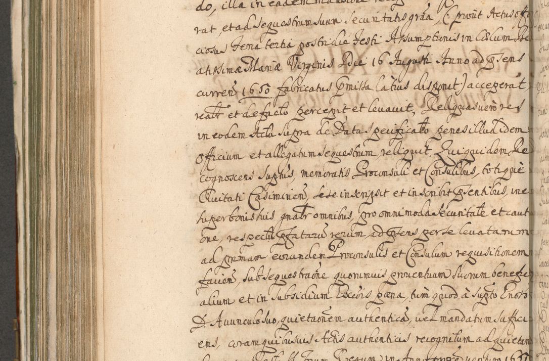 Zdjęcie nr 760 dla obiektu archiwalnego: Acta actorum, decretorum, sententiarum, erectionum, confirmationum, institutionum, resignationum, constitutionum, provisionum, quietationum, submissionum, protestationum, substitutionum R. D. Petri Gembicki, episcopi Cracoviensis, ducis Severiae in a. D. 1650 et 1651 acticatorum. Volumen V