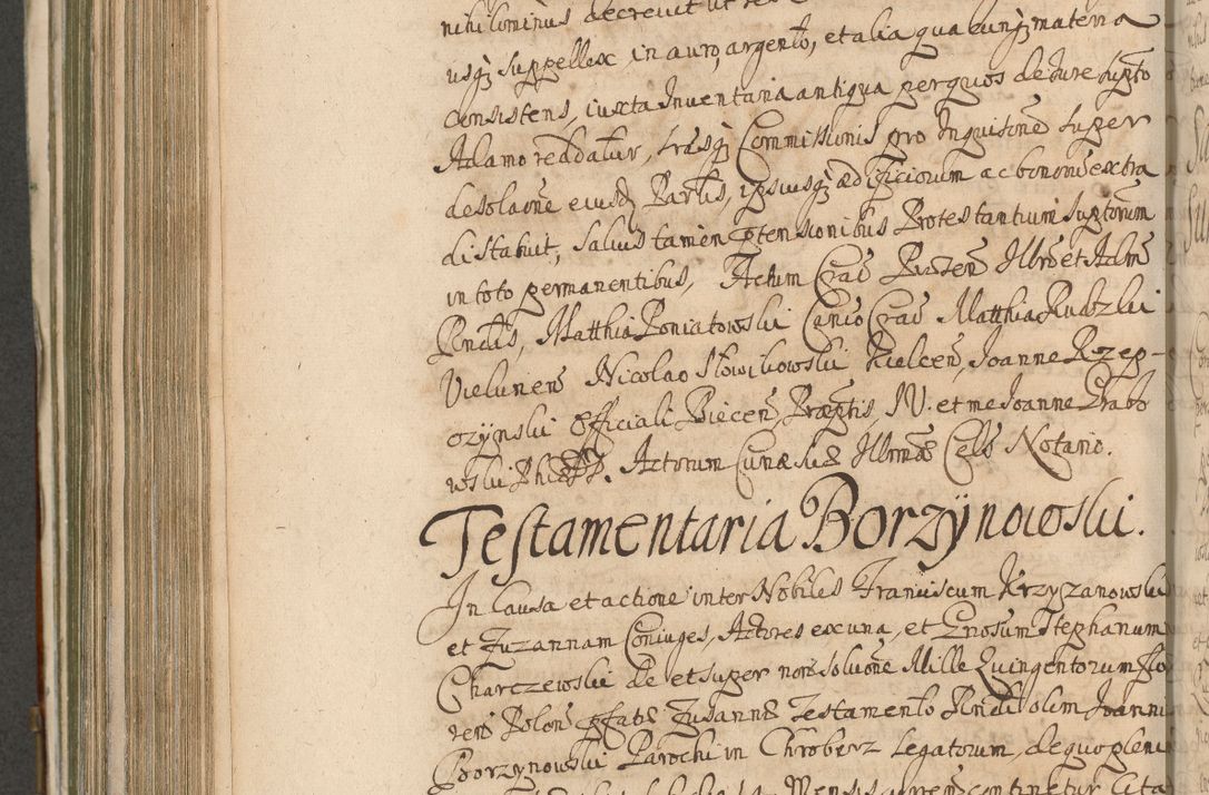 Zdjęcie nr 758 dla obiektu archiwalnego: Acta actorum, decretorum, sententiarum, erectionum, confirmationum, institutionum, resignationum, constitutionum, provisionum, quietationum, submissionum, protestationum, substitutionum R. D. Petri Gembicki, episcopi Cracoviensis, ducis Severiae in a. D. 1650 et 1651 acticatorum. Volumen V