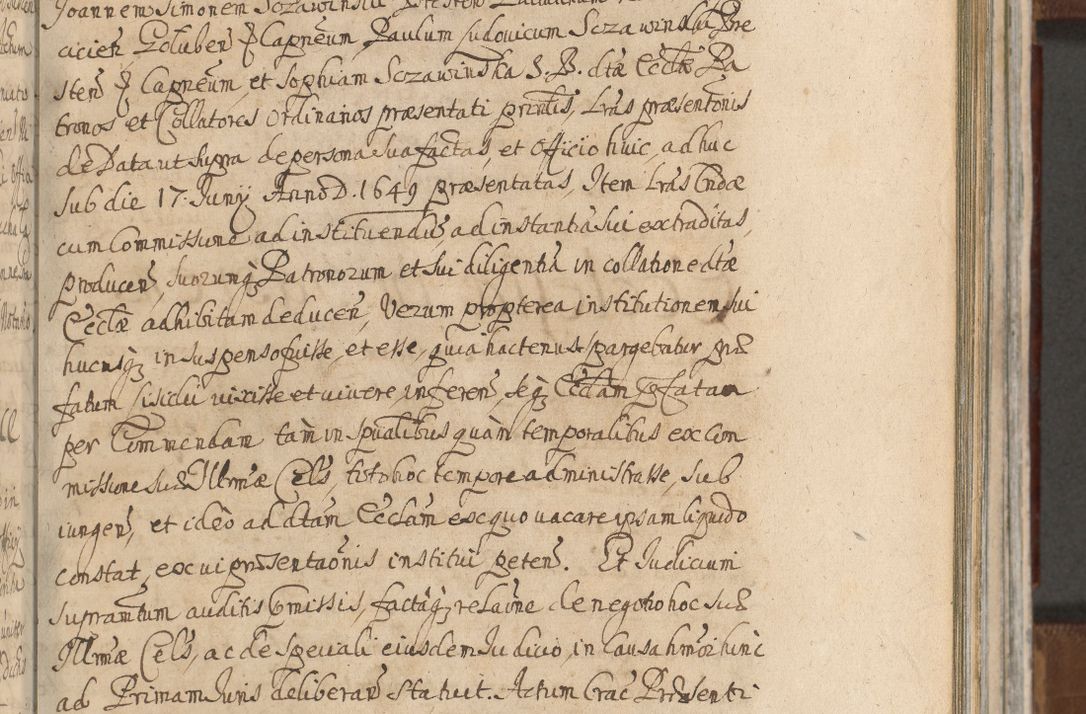 Zdjęcie nr 745 dla obiektu archiwalnego: Acta actorum, decretorum, sententiarum, erectionum, confirmationum, institutionum, resignationum, constitutionum, provisionum, quietationum, submissionum, protestationum, substitutionum R. D. Petri Gembicki, episcopi Cracoviensis, ducis Severiae in a. D. 1650 et 1651 acticatorum. Volumen V
