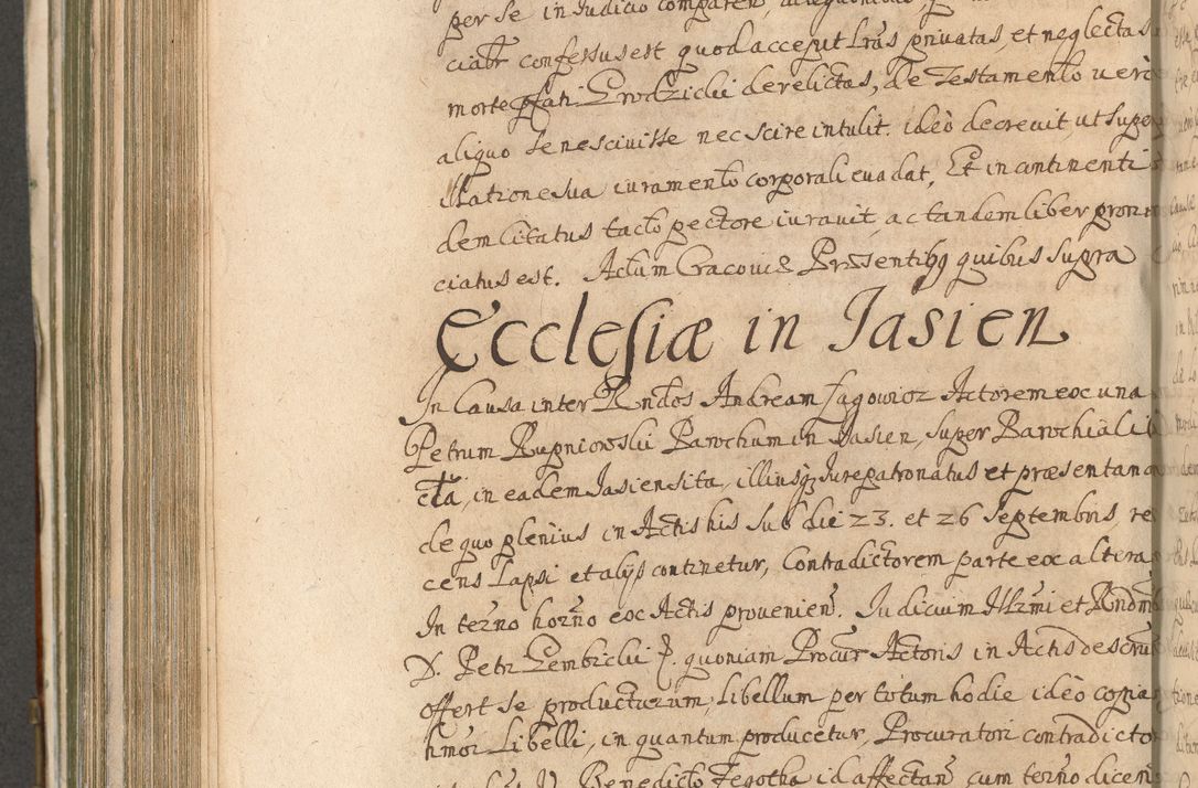Zdjęcie nr 746 dla obiektu archiwalnego: Acta actorum, decretorum, sententiarum, erectionum, confirmationum, institutionum, resignationum, constitutionum, provisionum, quietationum, submissionum, protestationum, substitutionum R. D. Petri Gembicki, episcopi Cracoviensis, ducis Severiae in a. D. 1650 et 1651 acticatorum. Volumen V