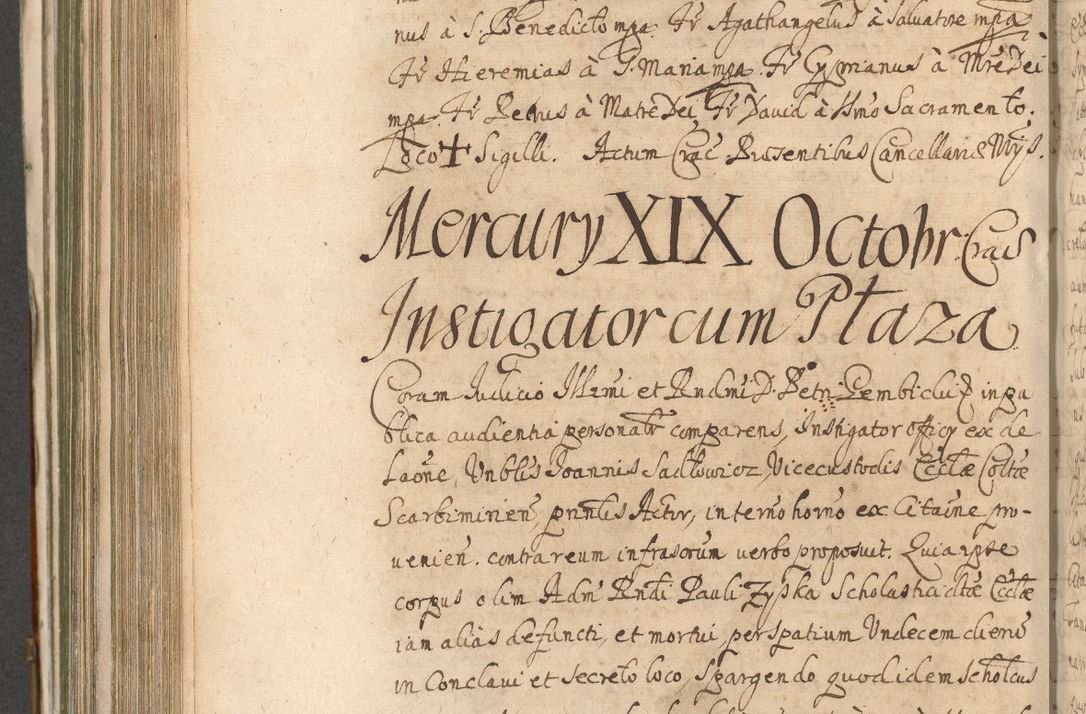 Zdjęcie nr 742 dla obiektu archiwalnego: Acta actorum, decretorum, sententiarum, erectionum, confirmationum, institutionum, resignationum, constitutionum, provisionum, quietationum, submissionum, protestationum, substitutionum R. D. Petri Gembicki, episcopi Cracoviensis, ducis Severiae in a. D. 1650 et 1651 acticatorum. Volumen V