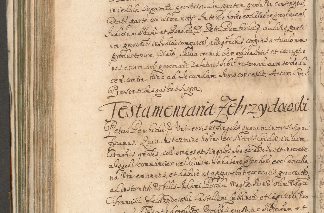 Zdjęcie nr 738 dla obiektu archiwalnego: Acta actorum, decretorum, sententiarum, erectionum, confirmationum, institutionum, resignationum, constitutionum, provisionum, quietationum, submissionum, protestationum, substitutionum R. D. Petri Gembicki, episcopi Cracoviensis, ducis Severiae in a. D. 1650 et 1651 acticatorum. Volumen V