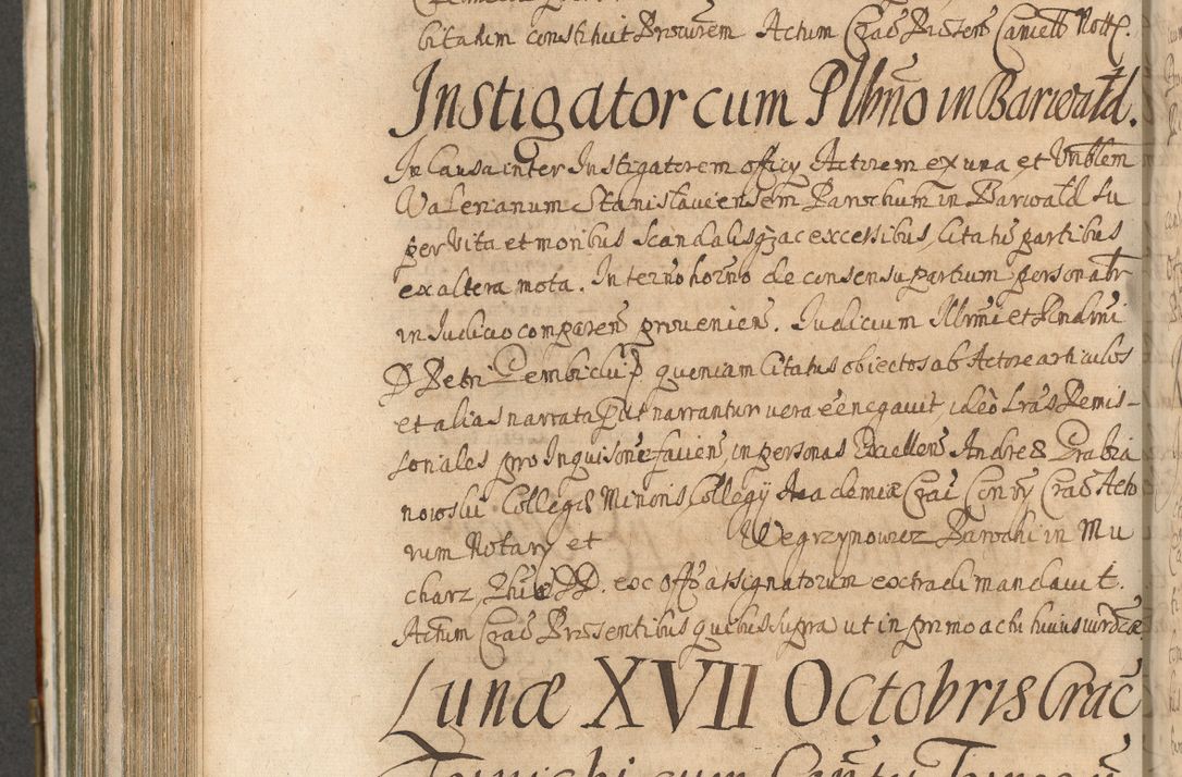 Zdjęcie nr 736 dla obiektu archiwalnego: Acta actorum, decretorum, sententiarum, erectionum, confirmationum, institutionum, resignationum, constitutionum, provisionum, quietationum, submissionum, protestationum, substitutionum R. D. Petri Gembicki, episcopi Cracoviensis, ducis Severiae in a. D. 1650 et 1651 acticatorum. Volumen V