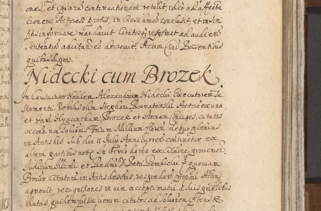 Zdjęcie nr 733 dla obiektu archiwalnego: Acta actorum, decretorum, sententiarum, erectionum, confirmationum, institutionum, resignationum, constitutionum, provisionum, quietationum, submissionum, protestationum, substitutionum R. D. Petri Gembicki, episcopi Cracoviensis, ducis Severiae in a. D. 1650 et 1651 acticatorum. Volumen V