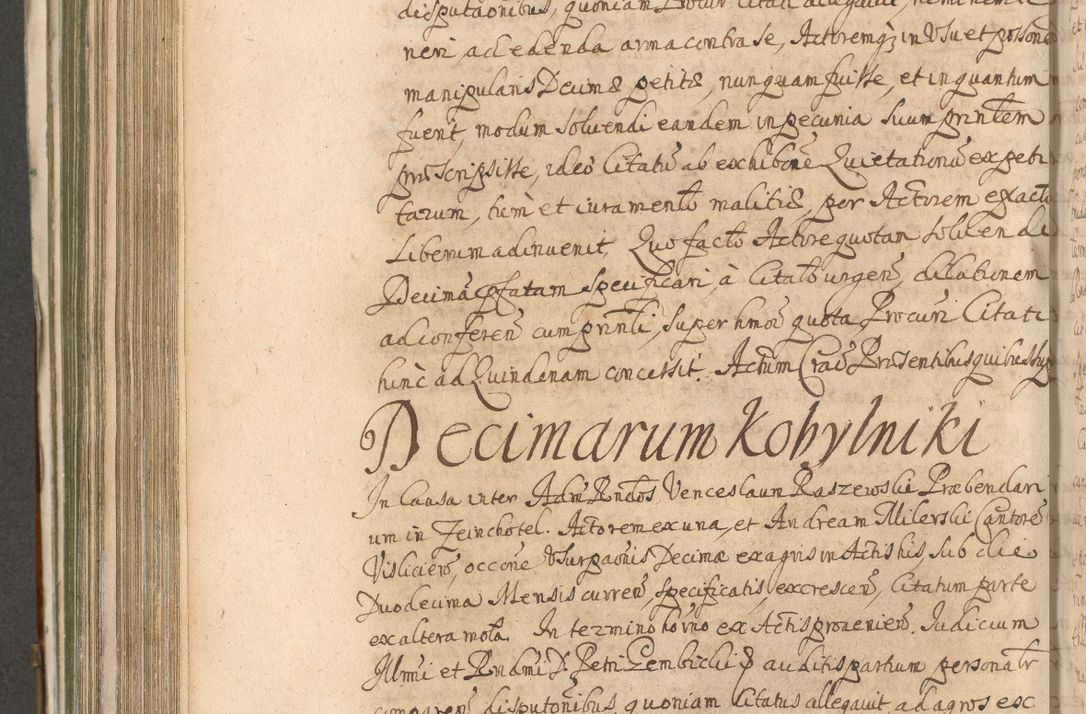 Zdjęcie nr 726 dla obiektu archiwalnego: Acta actorum, decretorum, sententiarum, erectionum, confirmationum, institutionum, resignationum, constitutionum, provisionum, quietationum, submissionum, protestationum, substitutionum R. D. Petri Gembicki, episcopi Cracoviensis, ducis Severiae in a. D. 1650 et 1651 acticatorum. Volumen V