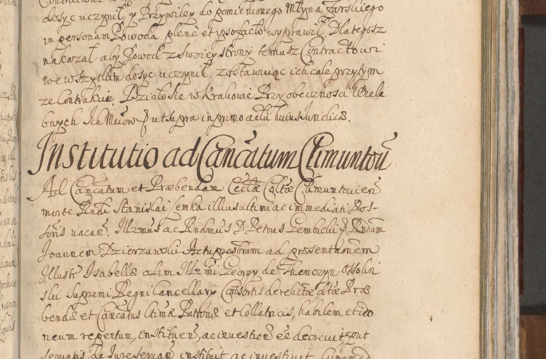 Zdjęcie nr 723 dla obiektu archiwalnego: Acta actorum, decretorum, sententiarum, erectionum, confirmationum, institutionum, resignationum, constitutionum, provisionum, quietationum, submissionum, protestationum, substitutionum R. D. Petri Gembicki, episcopi Cracoviensis, ducis Severiae in a. D. 1650 et 1651 acticatorum. Volumen V