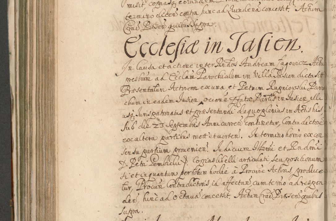Zdjęcie nr 722 dla obiektu archiwalnego: Acta actorum, decretorum, sententiarum, erectionum, confirmationum, institutionum, resignationum, constitutionum, provisionum, quietationum, submissionum, protestationum, substitutionum R. D. Petri Gembicki, episcopi Cracoviensis, ducis Severiae in a. D. 1650 et 1651 acticatorum. Volumen V