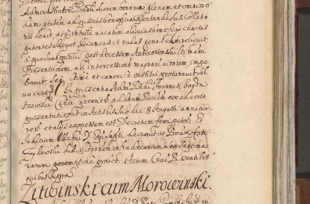 Zdjęcie nr 719 dla obiektu archiwalnego: Acta actorum, decretorum, sententiarum, erectionum, confirmationum, institutionum, resignationum, constitutionum, provisionum, quietationum, submissionum, protestationum, substitutionum R. D. Petri Gembicki, episcopi Cracoviensis, ducis Severiae in a. D. 1650 et 1651 acticatorum. Volumen V