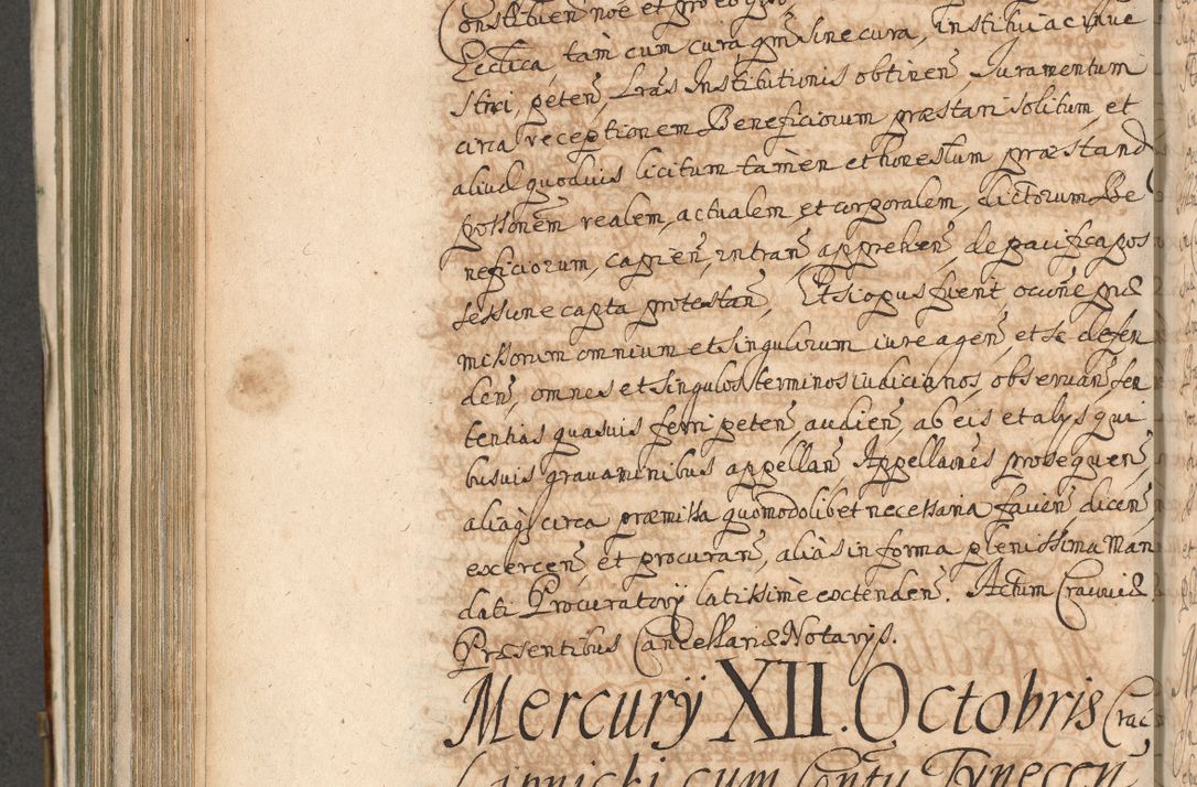 Zdjęcie nr 712 dla obiektu archiwalnego: Acta actorum, decretorum, sententiarum, erectionum, confirmationum, institutionum, resignationum, constitutionum, provisionum, quietationum, submissionum, protestationum, substitutionum R. D. Petri Gembicki, episcopi Cracoviensis, ducis Severiae in a. D. 1650 et 1651 acticatorum. Volumen V