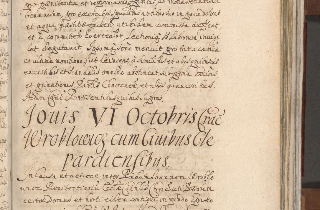 Zdjęcie nr 683 dla obiektu archiwalnego: Acta actorum, decretorum, sententiarum, erectionum, confirmationum, institutionum, resignationum, constitutionum, provisionum, quietationum, submissionum, protestationum, substitutionum R. D. Petri Gembicki, episcopi Cracoviensis, ducis Severiae in a. D. 1650 et 1651 acticatorum. Volumen V