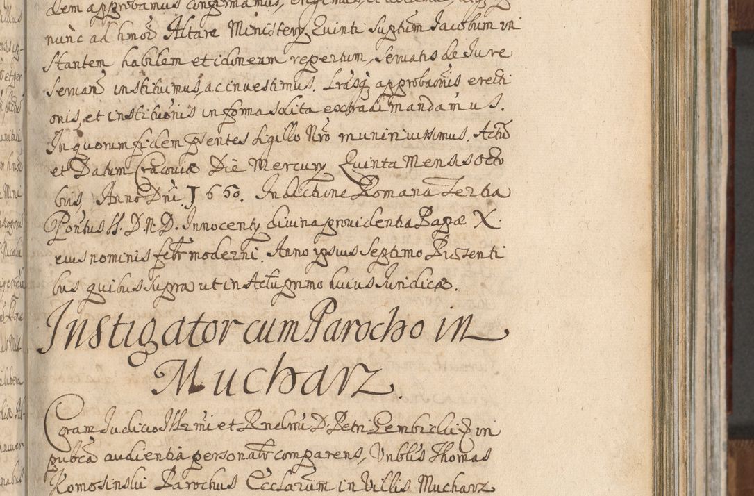 Zdjęcie nr 681 dla obiektu archiwalnego: Acta actorum, decretorum, sententiarum, erectionum, confirmationum, institutionum, resignationum, constitutionum, provisionum, quietationum, submissionum, protestationum, substitutionum R. D. Petri Gembicki, episcopi Cracoviensis, ducis Severiae in a. D. 1650 et 1651 acticatorum. Volumen V