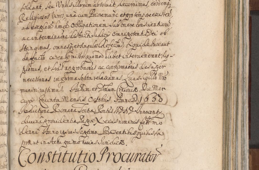 Zdjęcie nr 673 dla obiektu archiwalnego: Acta actorum, decretorum, sententiarum, erectionum, confirmationum, institutionum, resignationum, constitutionum, provisionum, quietationum, submissionum, protestationum, substitutionum R. D. Petri Gembicki, episcopi Cracoviensis, ducis Severiae in a. D. 1650 et 1651 acticatorum. Volumen V