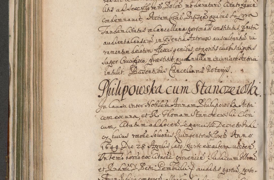 Zdjęcie nr 664 dla obiektu archiwalnego: Acta actorum, decretorum, sententiarum, erectionum, confirmationum, institutionum, resignationum, constitutionum, provisionum, quietationum, submissionum, protestationum, substitutionum R. D. Petri Gembicki, episcopi Cracoviensis, ducis Severiae in a. D. 1650 et 1651 acticatorum. Volumen V