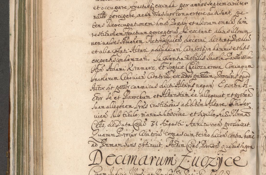 Zdjęcie nr 662 dla obiektu archiwalnego: Acta actorum, decretorum, sententiarum, erectionum, confirmationum, institutionum, resignationum, constitutionum, provisionum, quietationum, submissionum, protestationum, substitutionum R. D. Petri Gembicki, episcopi Cracoviensis, ducis Severiae in a. D. 1650 et 1651 acticatorum. Volumen V