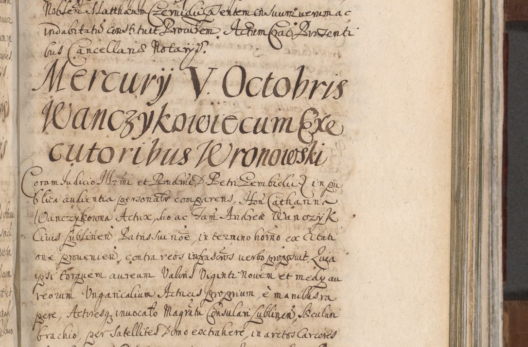 Zdjęcie nr 659 dla obiektu archiwalnego: Acta actorum, decretorum, sententiarum, erectionum, confirmationum, institutionum, resignationum, constitutionum, provisionum, quietationum, submissionum, protestationum, substitutionum R. D. Petri Gembicki, episcopi Cracoviensis, ducis Severiae in a. D. 1650 et 1651 acticatorum. Volumen V