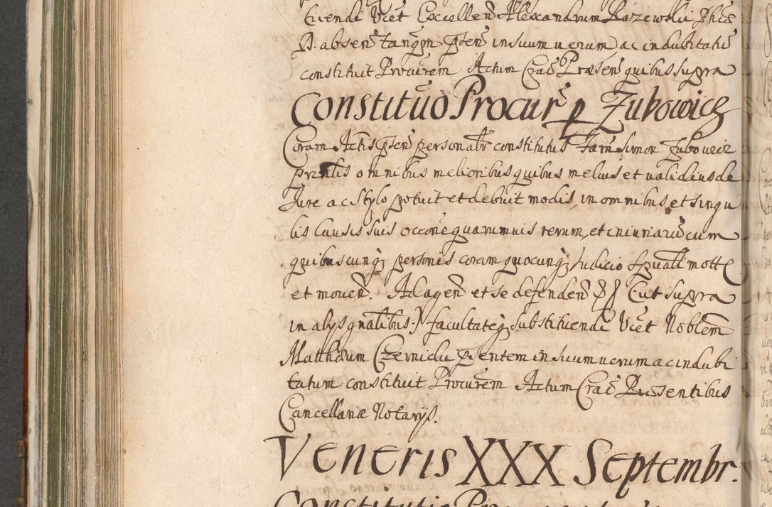 Zdjęcie nr 654 dla obiektu archiwalnego: Acta actorum, decretorum, sententiarum, erectionum, confirmationum, institutionum, resignationum, constitutionum, provisionum, quietationum, submissionum, protestationum, substitutionum R. D. Petri Gembicki, episcopi Cracoviensis, ducis Severiae in a. D. 1650 et 1651 acticatorum. Volumen V
