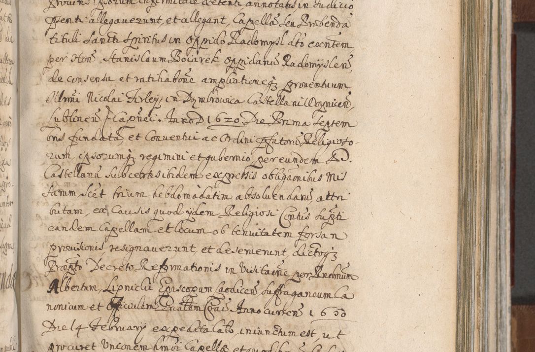 Zdjęcie nr 649 dla obiektu archiwalnego: Acta actorum, decretorum, sententiarum, erectionum, confirmationum, institutionum, resignationum, constitutionum, provisionum, quietationum, submissionum, protestationum, substitutionum R. D. Petri Gembicki, episcopi Cracoviensis, ducis Severiae in a. D. 1650 et 1651 acticatorum. Volumen V
