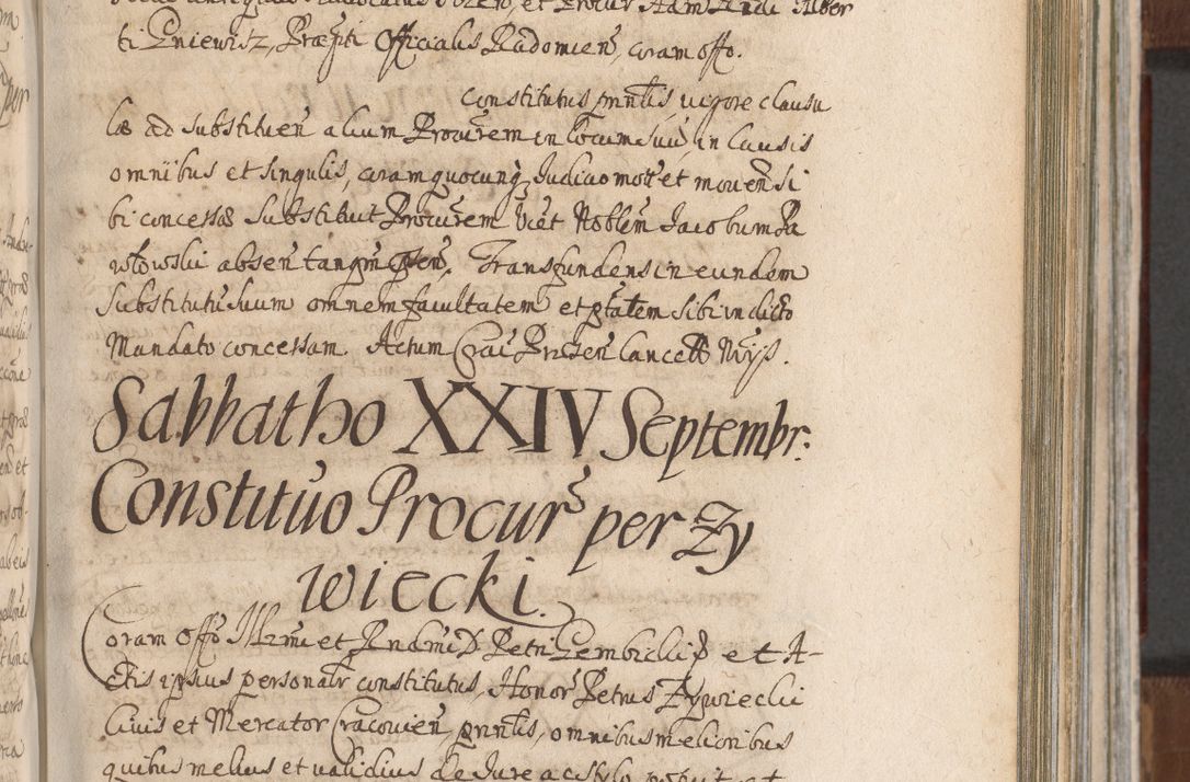 Zdjęcie nr 643 dla obiektu archiwalnego: Acta actorum, decretorum, sententiarum, erectionum, confirmationum, institutionum, resignationum, constitutionum, provisionum, quietationum, submissionum, protestationum, substitutionum R. D. Petri Gembicki, episcopi Cracoviensis, ducis Severiae in a. D. 1650 et 1651 acticatorum. Volumen V