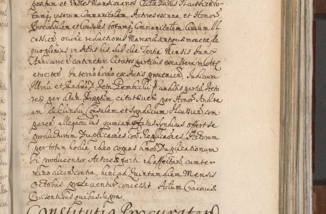 Zdjęcie nr 641 dla obiektu archiwalnego: Acta actorum, decretorum, sententiarum, erectionum, confirmationum, institutionum, resignationum, constitutionum, provisionum, quietationum, submissionum, protestationum, substitutionum R. D. Petri Gembicki, episcopi Cracoviensis, ducis Severiae in a. D. 1650 et 1651 acticatorum. Volumen V