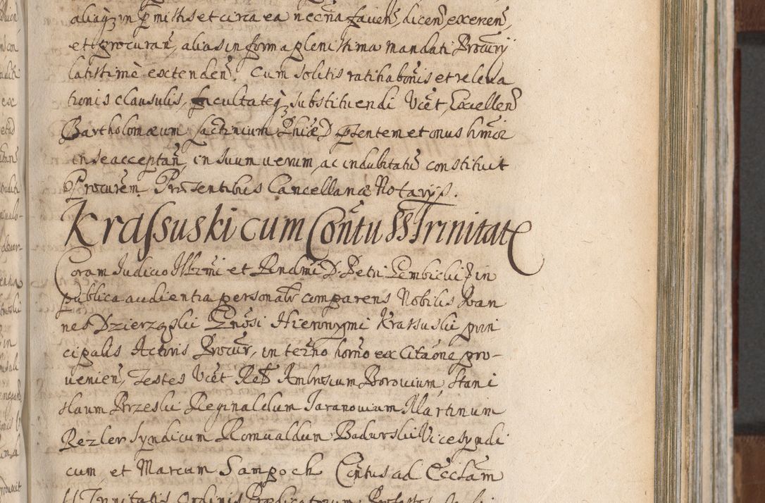 Zdjęcie nr 639 dla obiektu archiwalnego: Acta actorum, decretorum, sententiarum, erectionum, confirmationum, institutionum, resignationum, constitutionum, provisionum, quietationum, submissionum, protestationum, substitutionum R. D. Petri Gembicki, episcopi Cracoviensis, ducis Severiae in a. D. 1650 et 1651 acticatorum. Volumen V