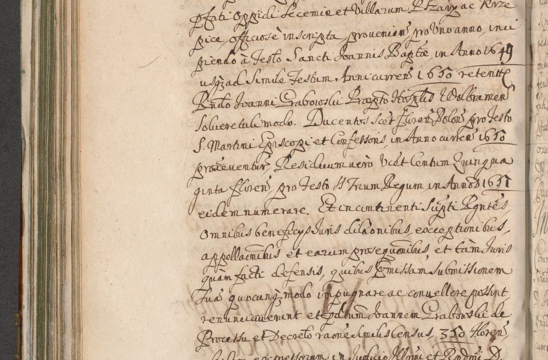 Zdjęcie nr 614 dla obiektu archiwalnego: Acta actorum, decretorum, sententiarum, erectionum, confirmationum, institutionum, resignationum, constitutionum, provisionum, quietationum, submissionum, protestationum, substitutionum R. D. Petri Gembicki, episcopi Cracoviensis, ducis Severiae in a. D. 1650 et 1651 acticatorum. Volumen V