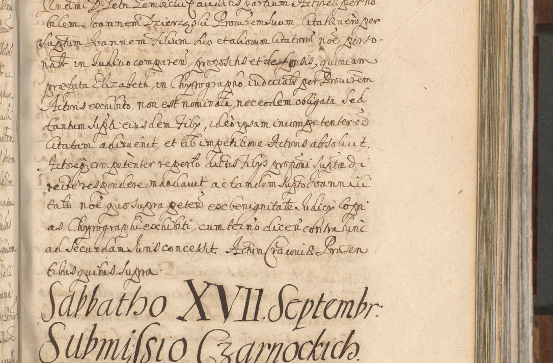 Zdjęcie nr 613 dla obiektu archiwalnego: Acta actorum, decretorum, sententiarum, erectionum, confirmationum, institutionum, resignationum, constitutionum, provisionum, quietationum, submissionum, protestationum, substitutionum R. D. Petri Gembicki, episcopi Cracoviensis, ducis Severiae in a. D. 1650 et 1651 acticatorum. Volumen V