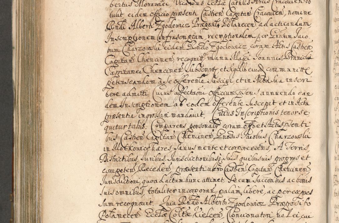 Zdjęcie nr 990 dla obiektu archiwalnego: Acta actorum, decretorum, sententiarum, erectionum, confirmationum, institutionum, resignationum, constitutionum, provisionum, quietationum, submissionum, protestationum, substitutionum R. D. Petri Gembicki, episcopi Cracoviensis, ducis Severiae in a. D. 1650 et 1651 acticatorum. Volumen V