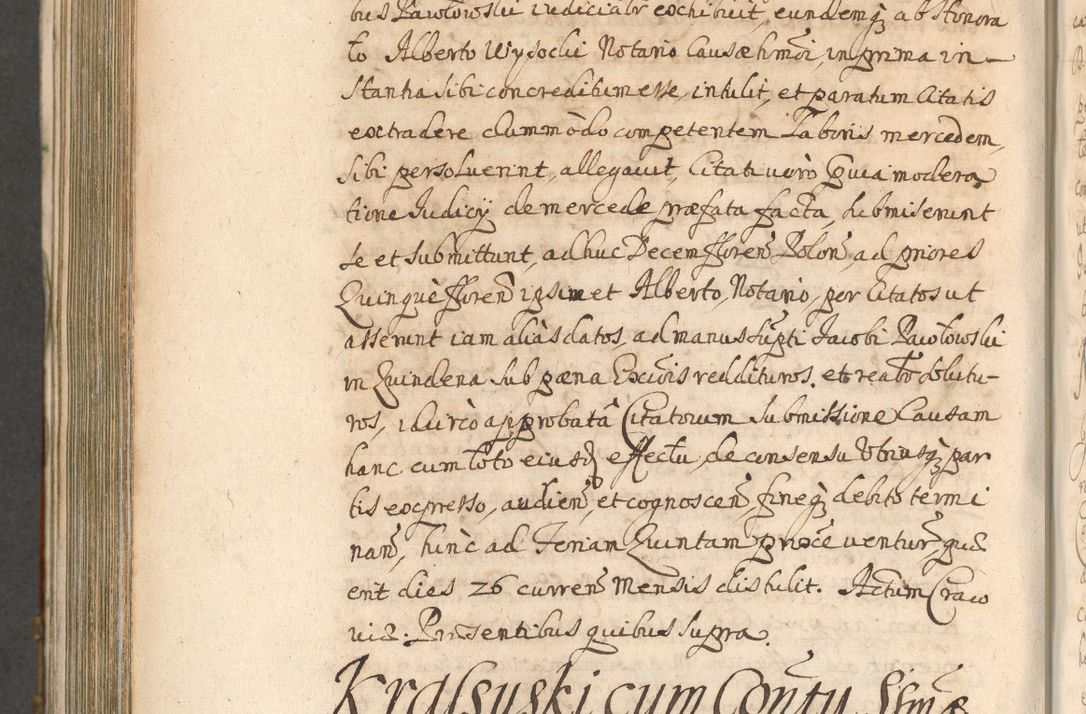 Zdjęcie nr 984 dla obiektu archiwalnego: Acta actorum, decretorum, sententiarum, erectionum, confirmationum, institutionum, resignationum, constitutionum, provisionum, quietationum, submissionum, protestationum, substitutionum R. D. Petri Gembicki, episcopi Cracoviensis, ducis Severiae in a. D. 1650 et 1651 acticatorum. Volumen V