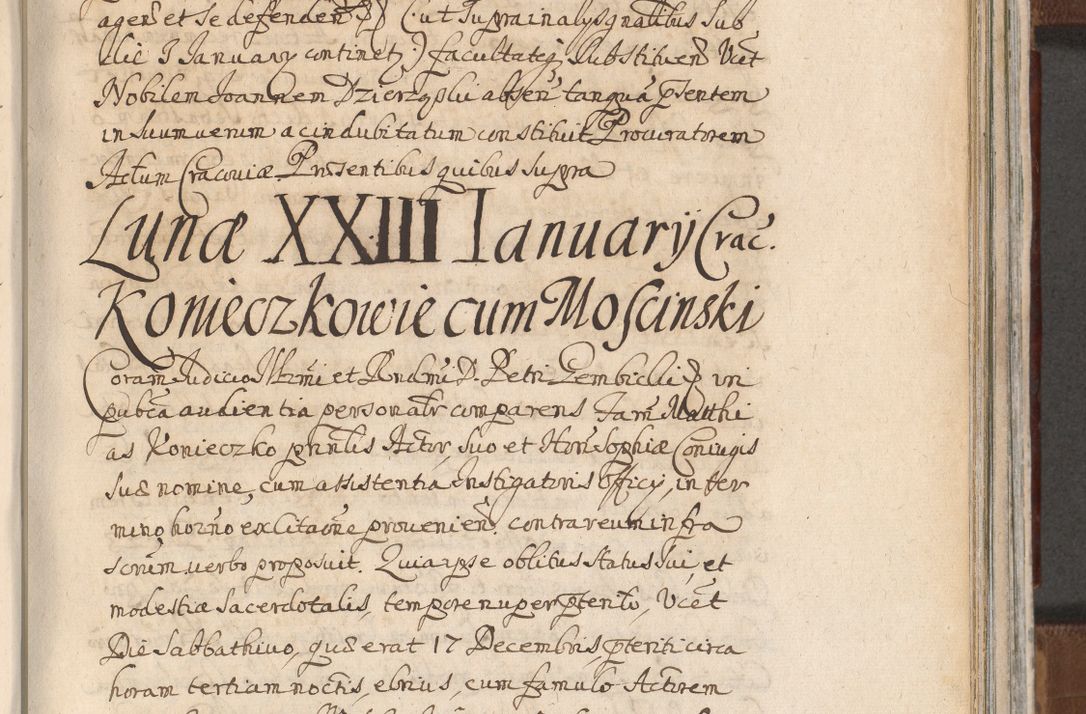 Zdjęcie nr 979 dla obiektu archiwalnego: Acta actorum, decretorum, sententiarum, erectionum, confirmationum, institutionum, resignationum, constitutionum, provisionum, quietationum, submissionum, protestationum, substitutionum R. D. Petri Gembicki, episcopi Cracoviensis, ducis Severiae in a. D. 1650 et 1651 acticatorum. Volumen V
