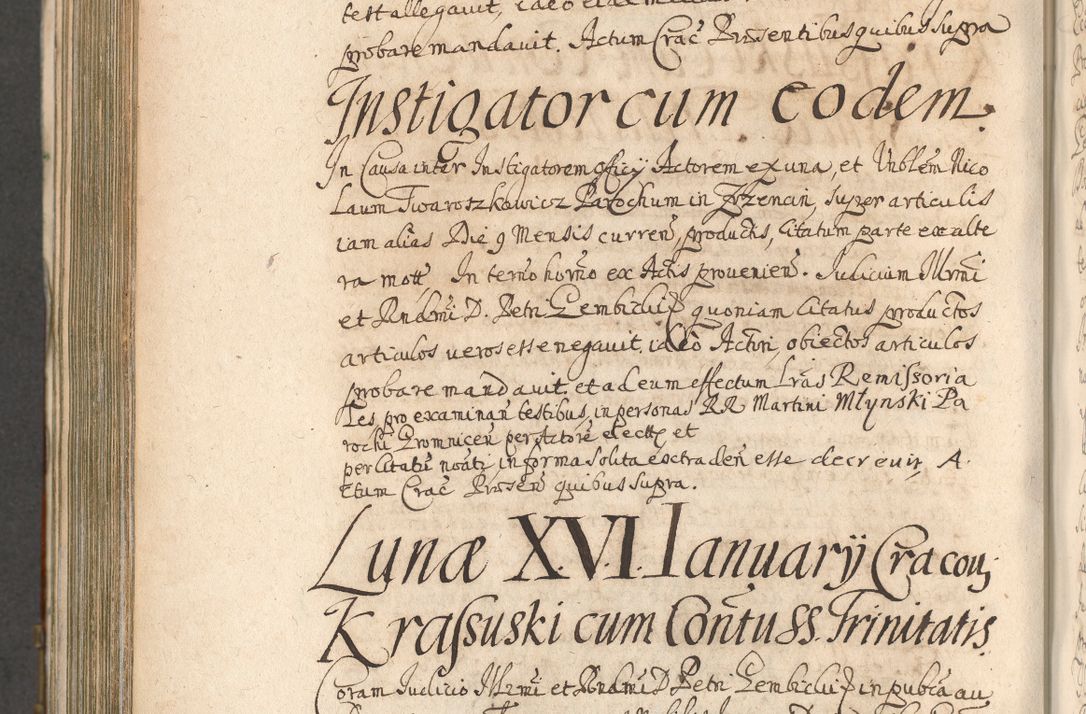 Zdjęcie nr 974 dla obiektu archiwalnego: Acta actorum, decretorum, sententiarum, erectionum, confirmationum, institutionum, resignationum, constitutionum, provisionum, quietationum, submissionum, protestationum, substitutionum R. D. Petri Gembicki, episcopi Cracoviensis, ducis Severiae in a. D. 1650 et 1651 acticatorum. Volumen V