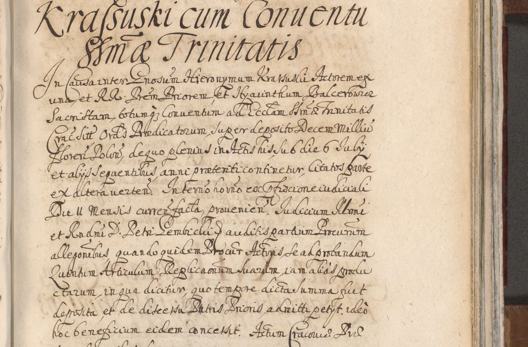 Zdjęcie nr 973 dla obiektu archiwalnego: Acta actorum, decretorum, sententiarum, erectionum, confirmationum, institutionum, resignationum, constitutionum, provisionum, quietationum, submissionum, protestationum, substitutionum R. D. Petri Gembicki, episcopi Cracoviensis, ducis Severiae in a. D. 1650 et 1651 acticatorum. Volumen V