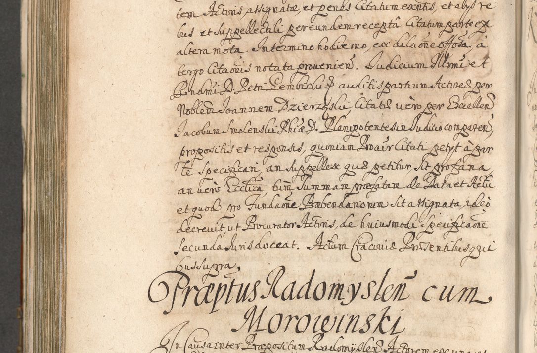 Zdjęcie nr 972 dla obiektu archiwalnego: Acta actorum, decretorum, sententiarum, erectionum, confirmationum, institutionum, resignationum, constitutionum, provisionum, quietationum, submissionum, protestationum, substitutionum R. D. Petri Gembicki, episcopi Cracoviensis, ducis Severiae in a. D. 1650 et 1651 acticatorum. Volumen V
