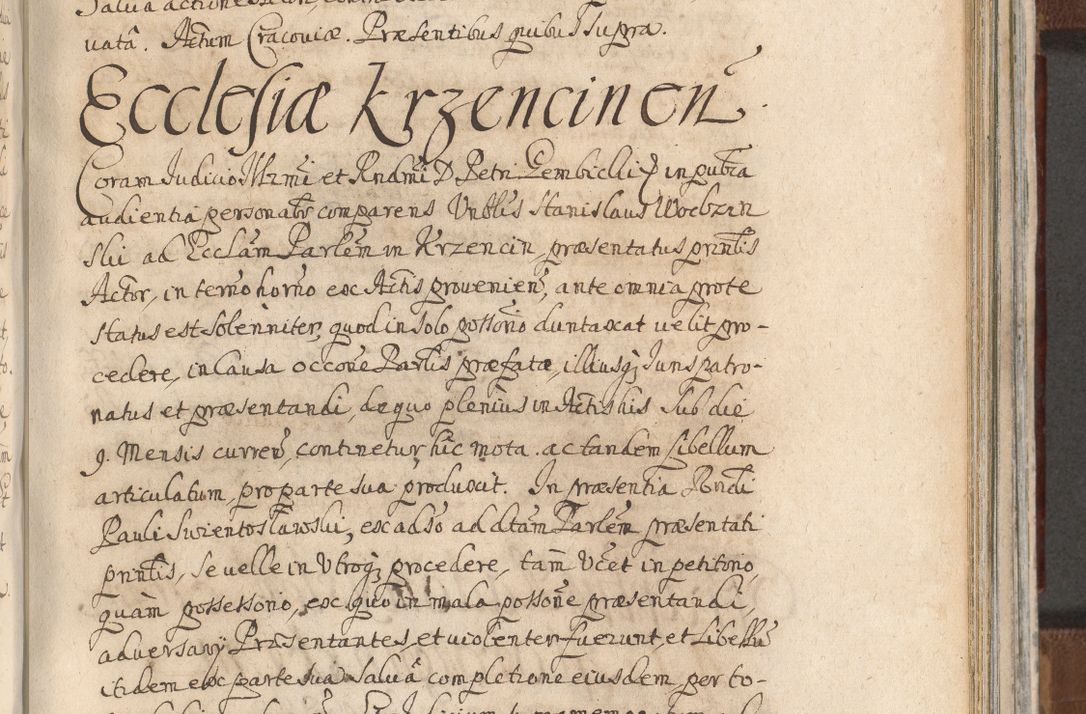 Zdjęcie nr 971 dla obiektu archiwalnego: Acta actorum, decretorum, sententiarum, erectionum, confirmationum, institutionum, resignationum, constitutionum, provisionum, quietationum, submissionum, protestationum, substitutionum R. D. Petri Gembicki, episcopi Cracoviensis, ducis Severiae in a. D. 1650 et 1651 acticatorum. Volumen V