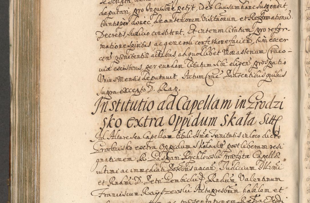 Zdjęcie nr 960 dla obiektu archiwalnego: Acta actorum, decretorum, sententiarum, erectionum, confirmationum, institutionum, resignationum, constitutionum, provisionum, quietationum, submissionum, protestationum, substitutionum R. D. Petri Gembicki, episcopi Cracoviensis, ducis Severiae in a. D. 1650 et 1651 acticatorum. Volumen V