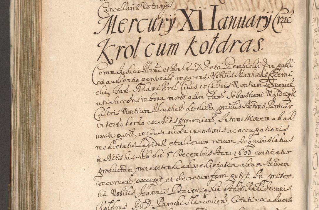 Zdjęcie nr 954 dla obiektu archiwalnego: Acta actorum, decretorum, sententiarum, erectionum, confirmationum, institutionum, resignationum, constitutionum, provisionum, quietationum, submissionum, protestationum, substitutionum R. D. Petri Gembicki, episcopi Cracoviensis, ducis Severiae in a. D. 1650 et 1651 acticatorum. Volumen V