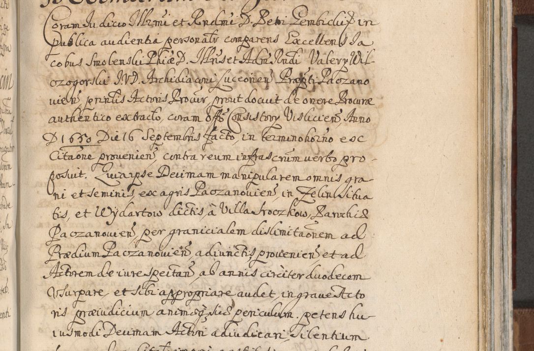 Zdjęcie nr 951 dla obiektu archiwalnego: Acta actorum, decretorum, sententiarum, erectionum, confirmationum, institutionum, resignationum, constitutionum, provisionum, quietationum, submissionum, protestationum, substitutionum R. D. Petri Gembicki, episcopi Cracoviensis, ducis Severiae in a. D. 1650 et 1651 acticatorum. Volumen V