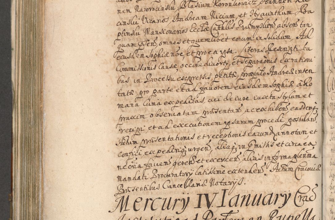 Zdjęcie nr 946 dla obiektu archiwalnego: Acta actorum, decretorum, sententiarum, erectionum, confirmationum, institutionum, resignationum, constitutionum, provisionum, quietationum, submissionum, protestationum, substitutionum R. D. Petri Gembicki, episcopi Cracoviensis, ducis Severiae in a. D. 1650 et 1651 acticatorum. Volumen V
