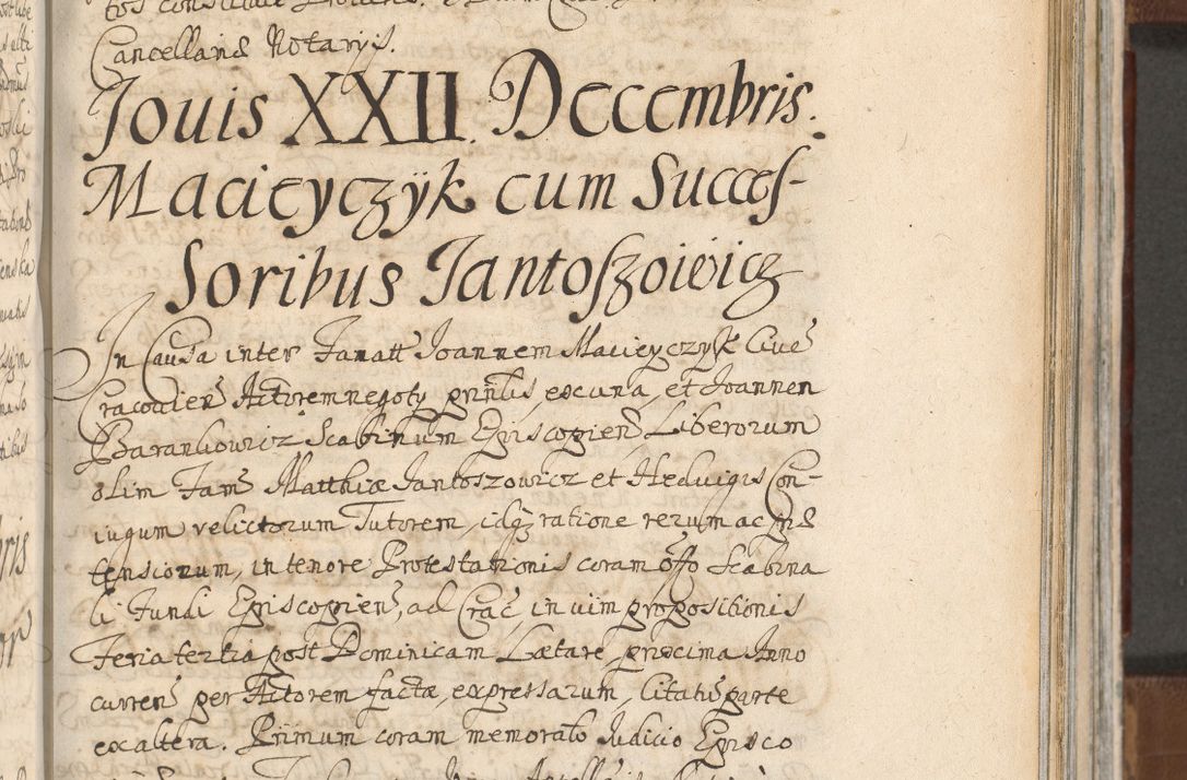 Zdjęcie nr 905 dla obiektu archiwalnego: Acta actorum, decretorum, sententiarum, erectionum, confirmationum, institutionum, resignationum, constitutionum, provisionum, quietationum, submissionum, protestationum, substitutionum R. D. Petri Gembicki, episcopi Cracoviensis, ducis Severiae in a. D. 1650 et 1651 acticatorum. Volumen V